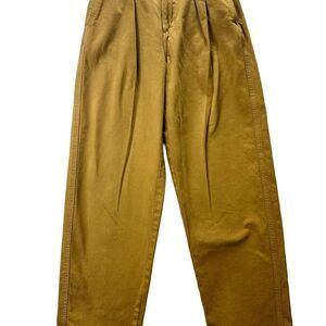 Uniqlo Tan Pleaded Chino Tan Pants 💯 cotton